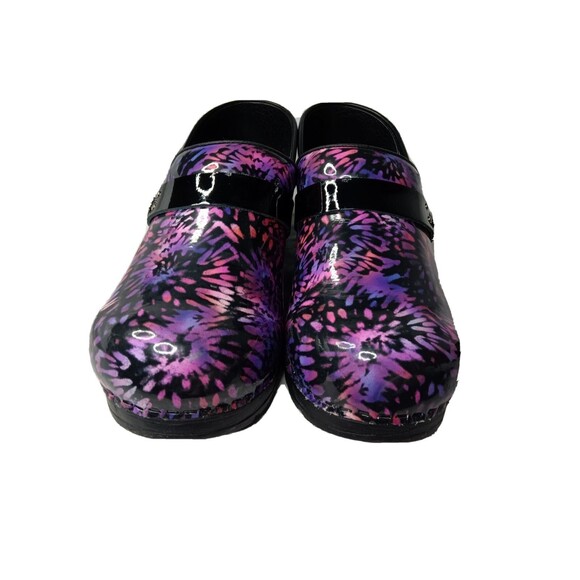 Sanita Koi Shoes Women's Size 8 Clogs Multicolor Patent Leather - Picture 4 of 8